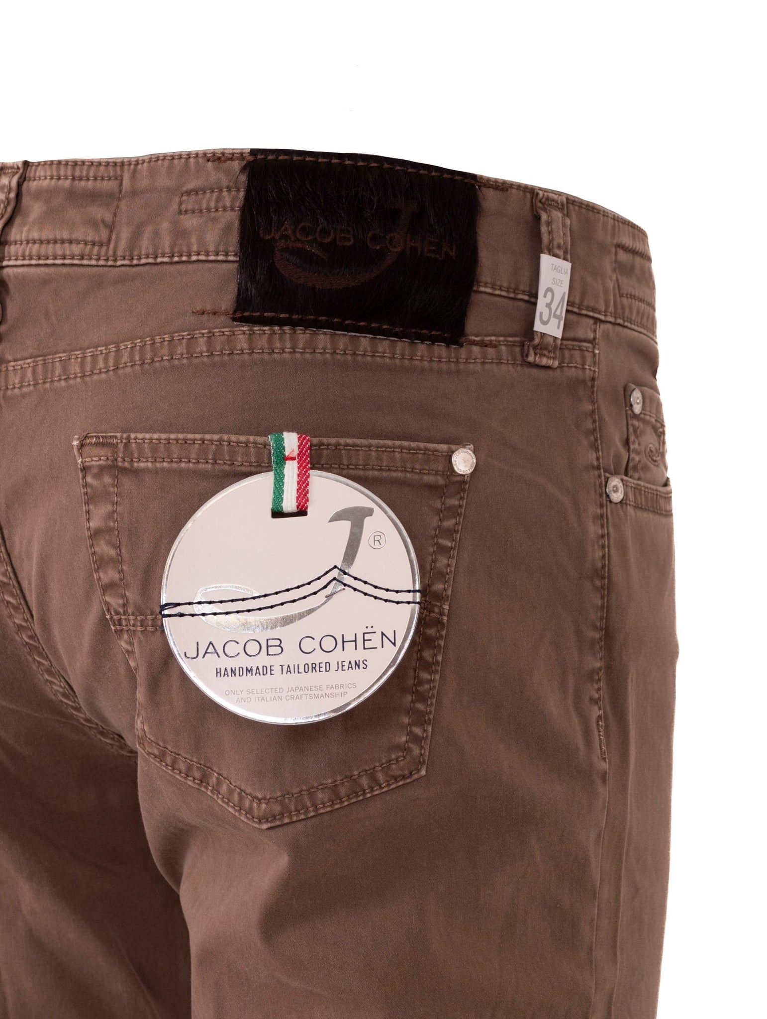 Pantaloni Jacob Cohen in Cotone Tabacco