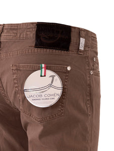 Pantaloni Jacob Cohen in Cotone Tabacco