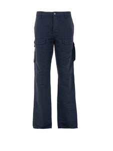 Pantalone Cargo Jeckerson in Cotone e Lino Navy