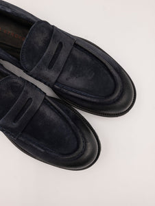 Mocassino Four Stroke in Suede Blu