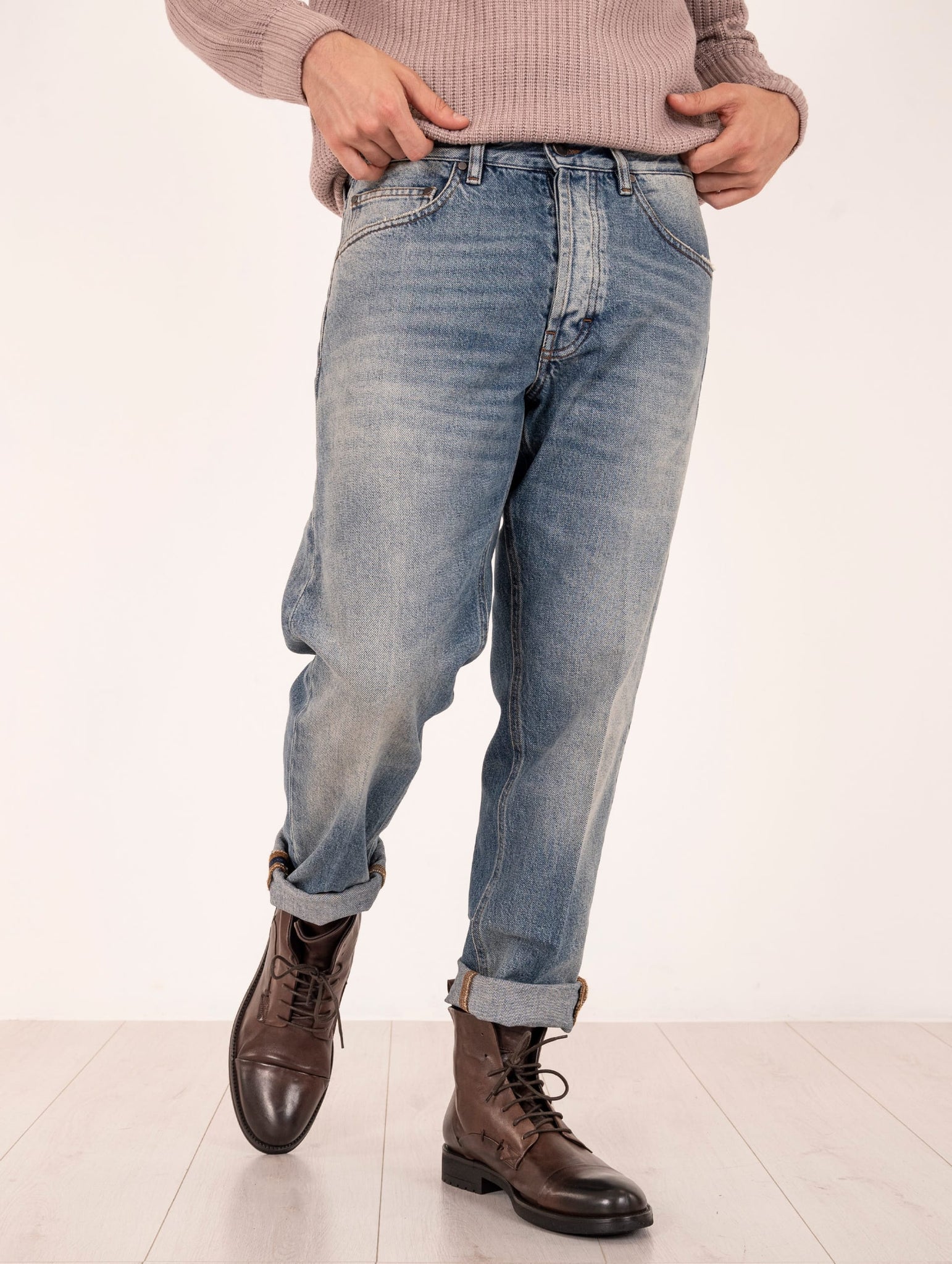 Jeans Lardini in Cotone Denim Medio