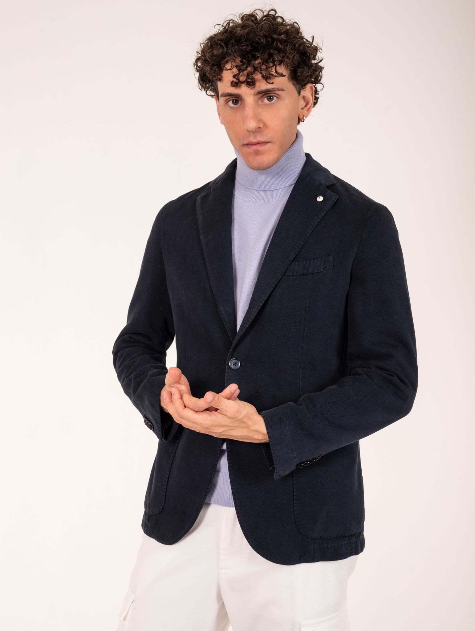 Giacca L.B.M. 1911 in Cotone e Cashmere Navy