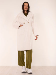 Cappotto Eco Pelliccia Leon e Loulou Bianco