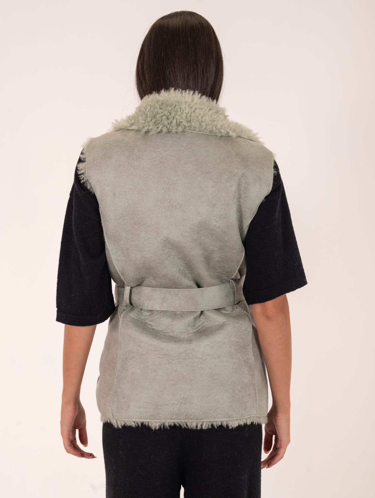 Eco Gilet Reversibile Leon e Loulou Salvia e Verde