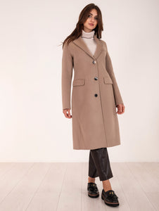 Cappotto Maliparmi in Pura Lana Beige