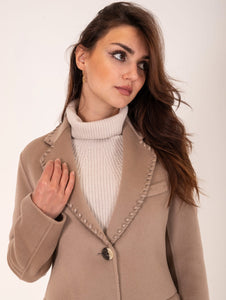 Cappotto Maliparmi in Pura Lana Beige