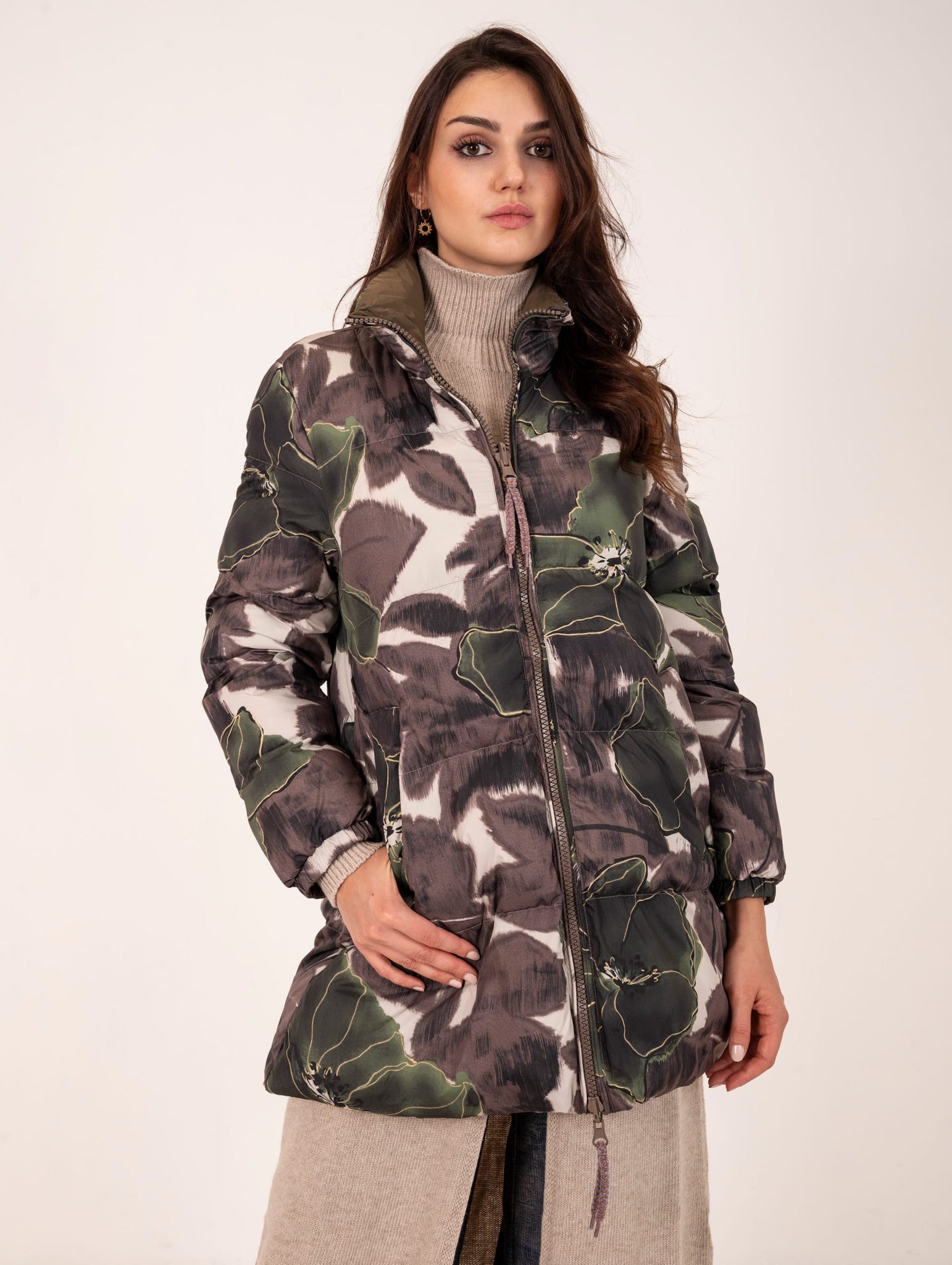 Piumino reversibile Maliparmi camouflower