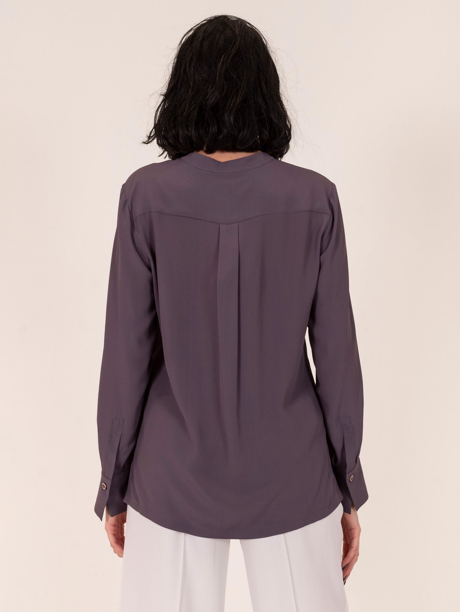 Blusa Maliparmi in Crepe di Seta Ametista