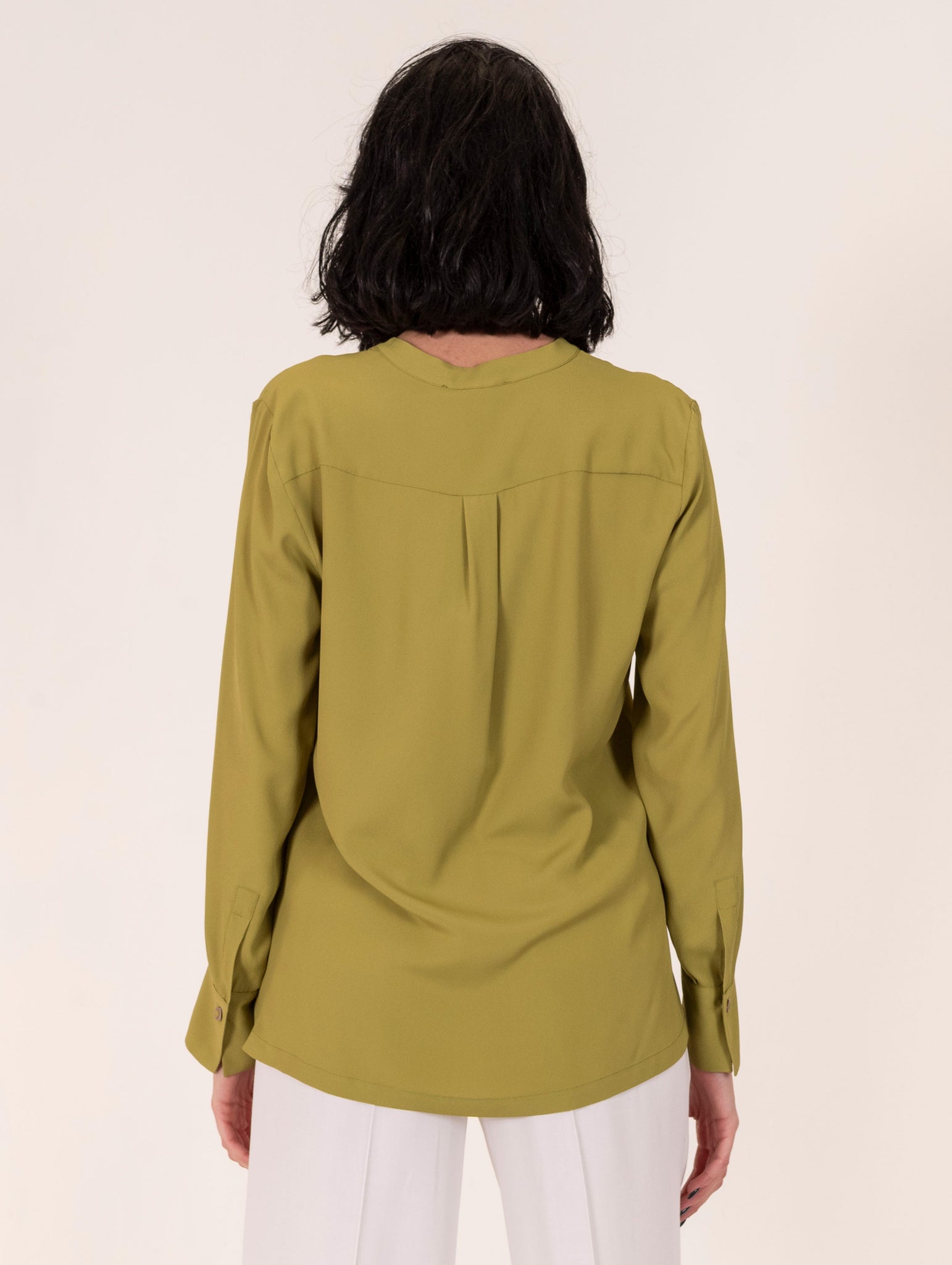 Blusa Maliparmi in Crepe di Seta Pistacchio