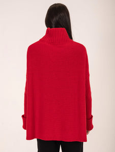 Maglia Cappa Maliparmi in Lana, Viscosa e Cashmere Rosso