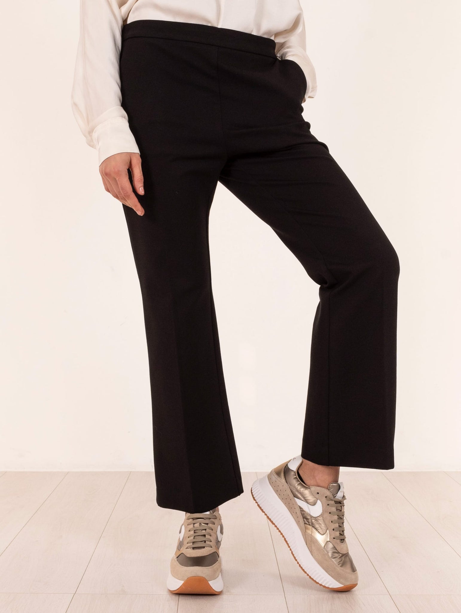 Pantalone Comfy Maliparmi in Jersey Nero