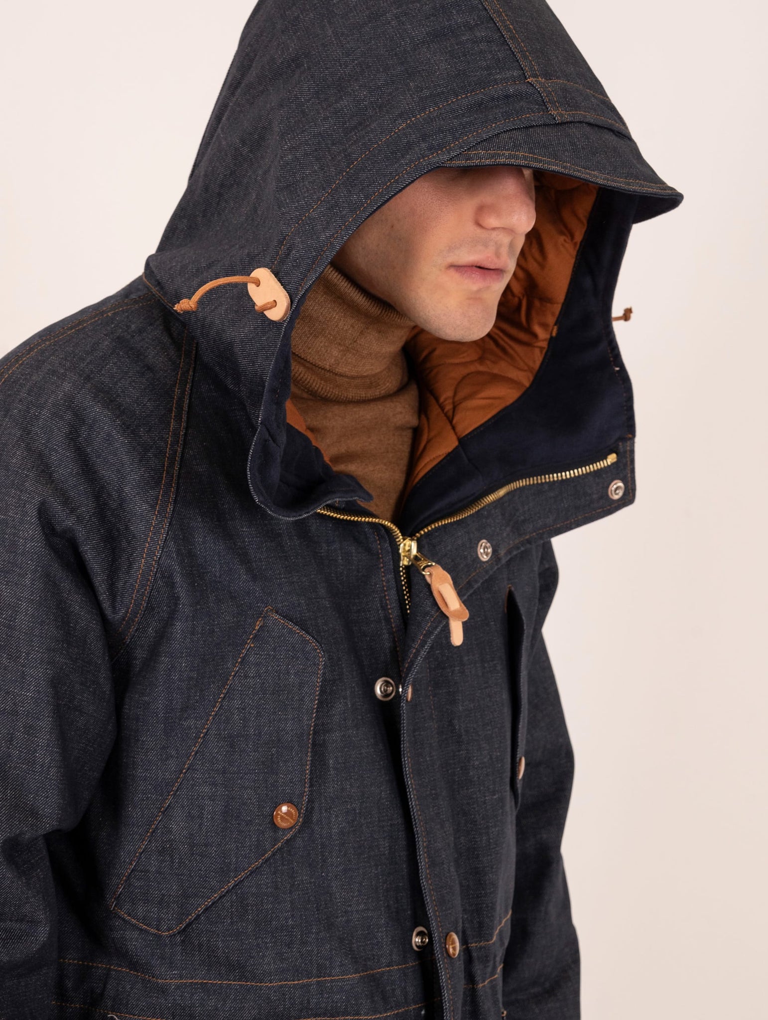 Parka Manifattura Ceccarelli Fisherman in Cotone Denim