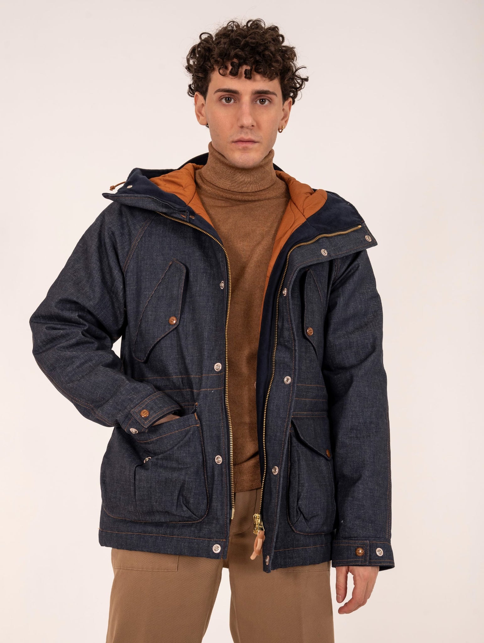 Parka Manifattura Ceccarelli Fisherman in Cotone Denim