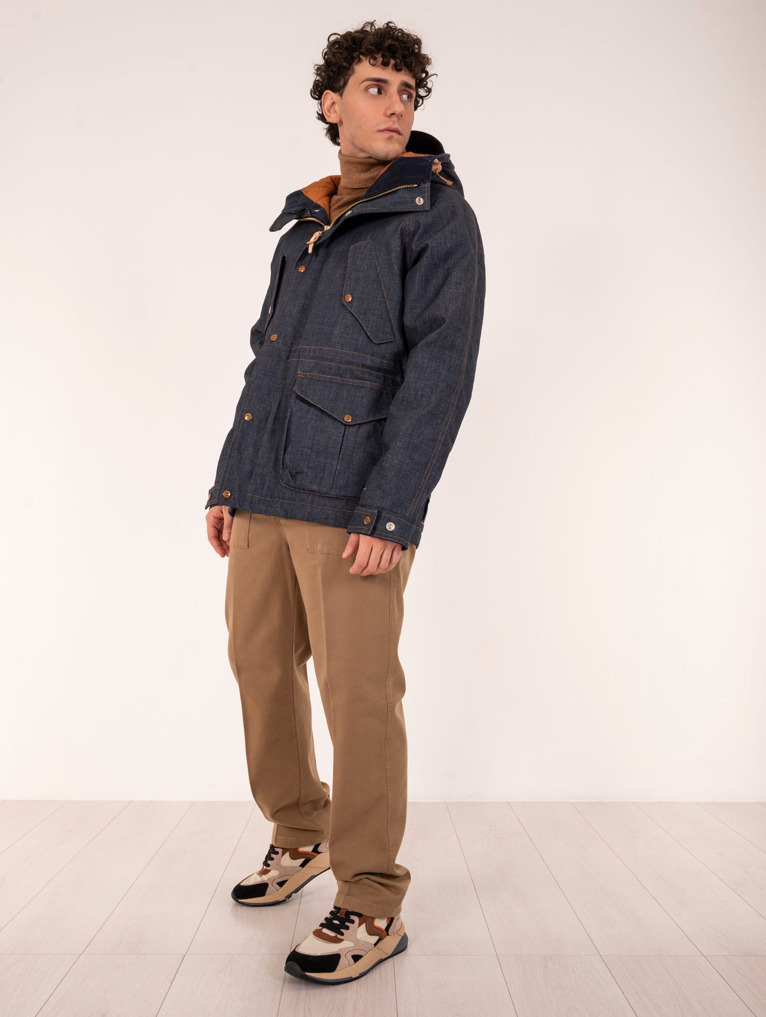 Parka Manifattura Ceccarelli Fisherman in Cotone Denim