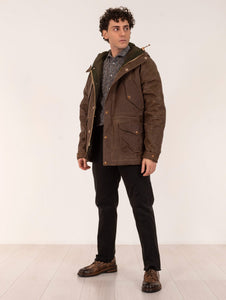 Parka Manifattura Ceccarelli Fisherman in Cotone Idrorepellente Marrone