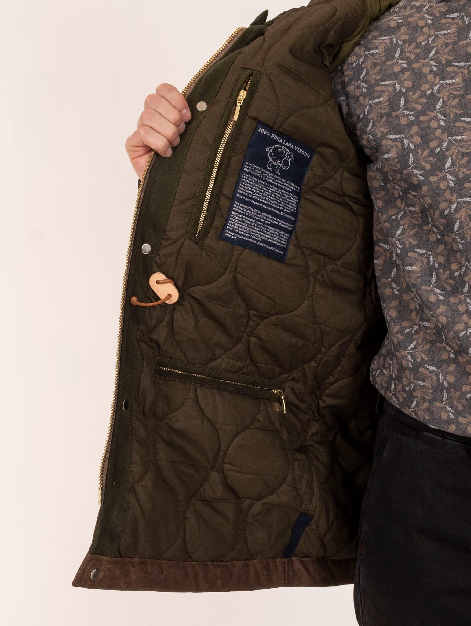 Parka Manifattura Ceccarelli Fisherman in Cotone Idrorepellente Marrone