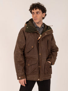 Parka Manifattura Ceccarelli Fisherman in Cotone Idrorepellente Marrone