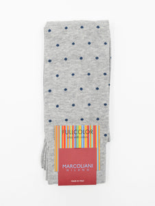 Calzini Marcoliani Milano Polka in Cotone Pima Grigio Chiaro