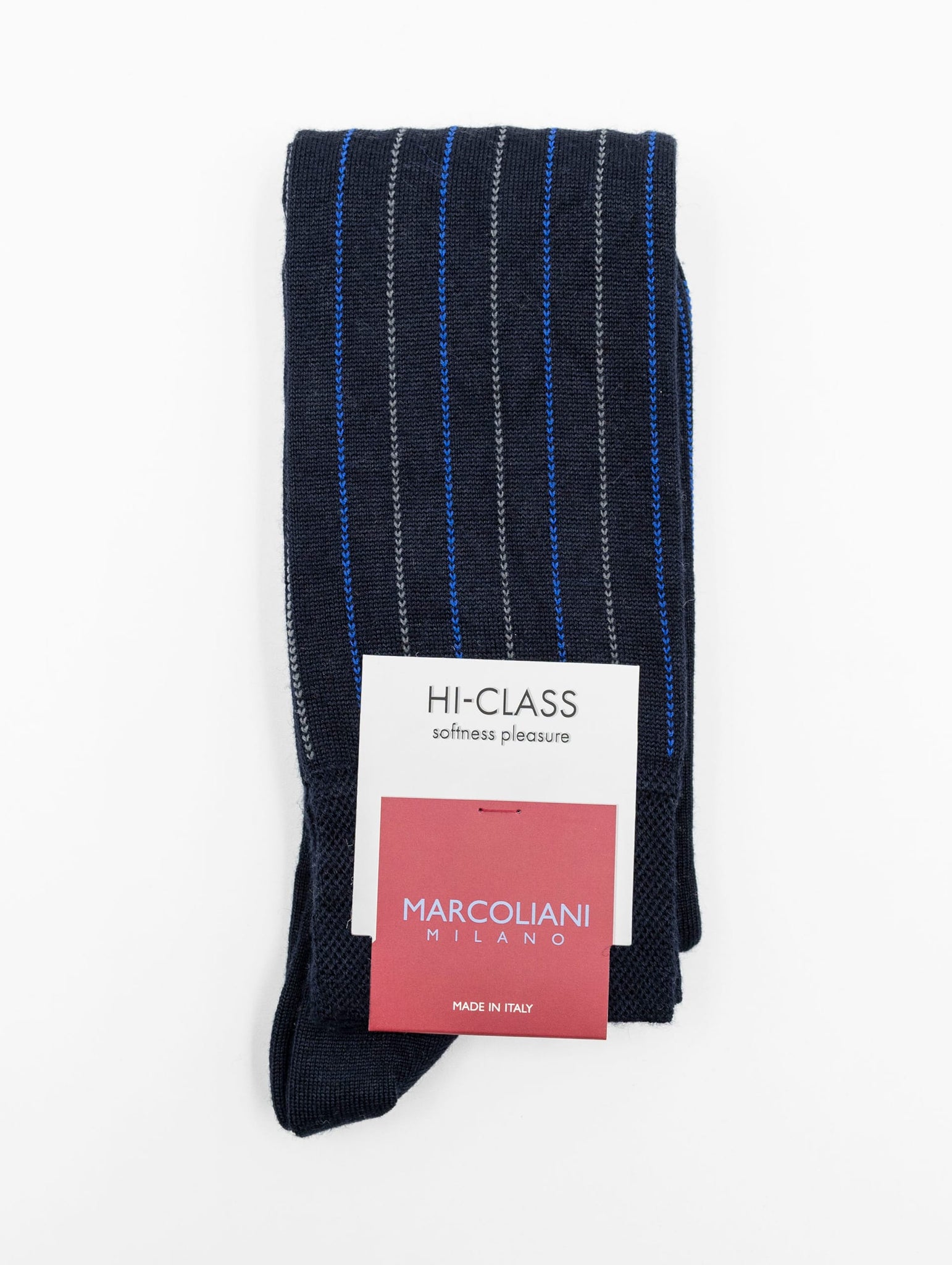 Calzini Marcoliani Milano Hi Class in Modal e Cashmere Navy