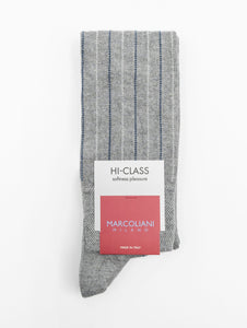 Calzini Marcoliani Milano Hi Class in Modal e Cashmere Grigio