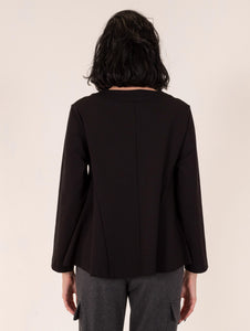 Blusa Trapezio Meimeij in Viscosa Nera