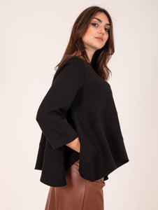 Blusa Asimmetrica Meimeij Nero