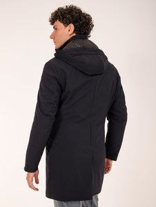 Cappotto Montecore in Tessuto Tecnico con Pettorina Blu