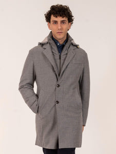 Cappotto Montecore in Lana Vergine Loro Piana Grigio