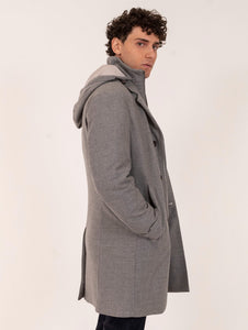 Cappotto Montecore in Lana Vergine Loro Piana Grigio