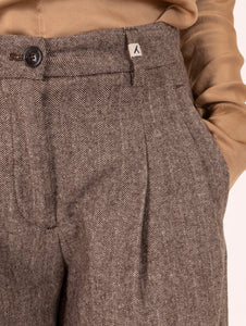 Pantalone Myths in Cotone Spigato Marrone