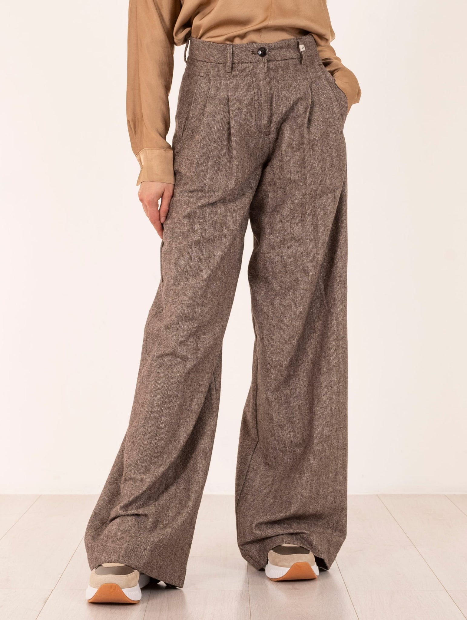 Pantalone Myths in Cotone Spigato Marrone