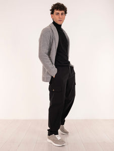 Pantalone Myths in Viscosa Storm Fleece Nero