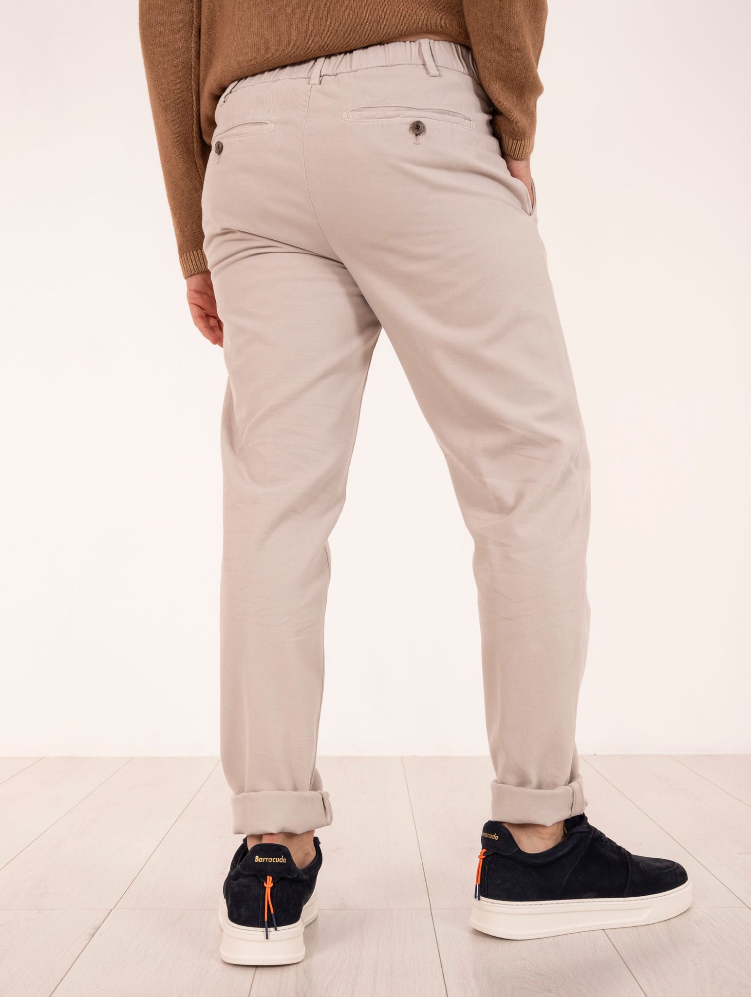 Pantalone Myths in Cotone e Cashmere Sabbia