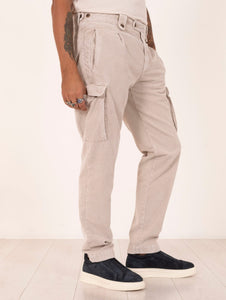 Pantalone Cargo Myths in Velluto a Coste Mastice