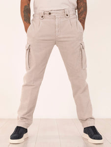 Pantalone Cargo Myths in Velluto a Coste Mastice