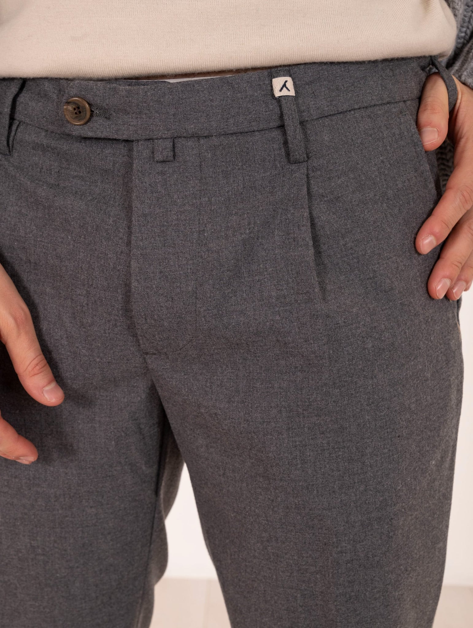 Pantalone Chino Myths in Viscosa Grigio