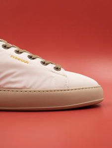 Sneakers Bast Noova in Nylon e Nappa Bianco e Beige