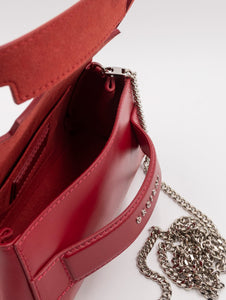 Clutch Gossip Vanity Orciani in Pelle Rosso