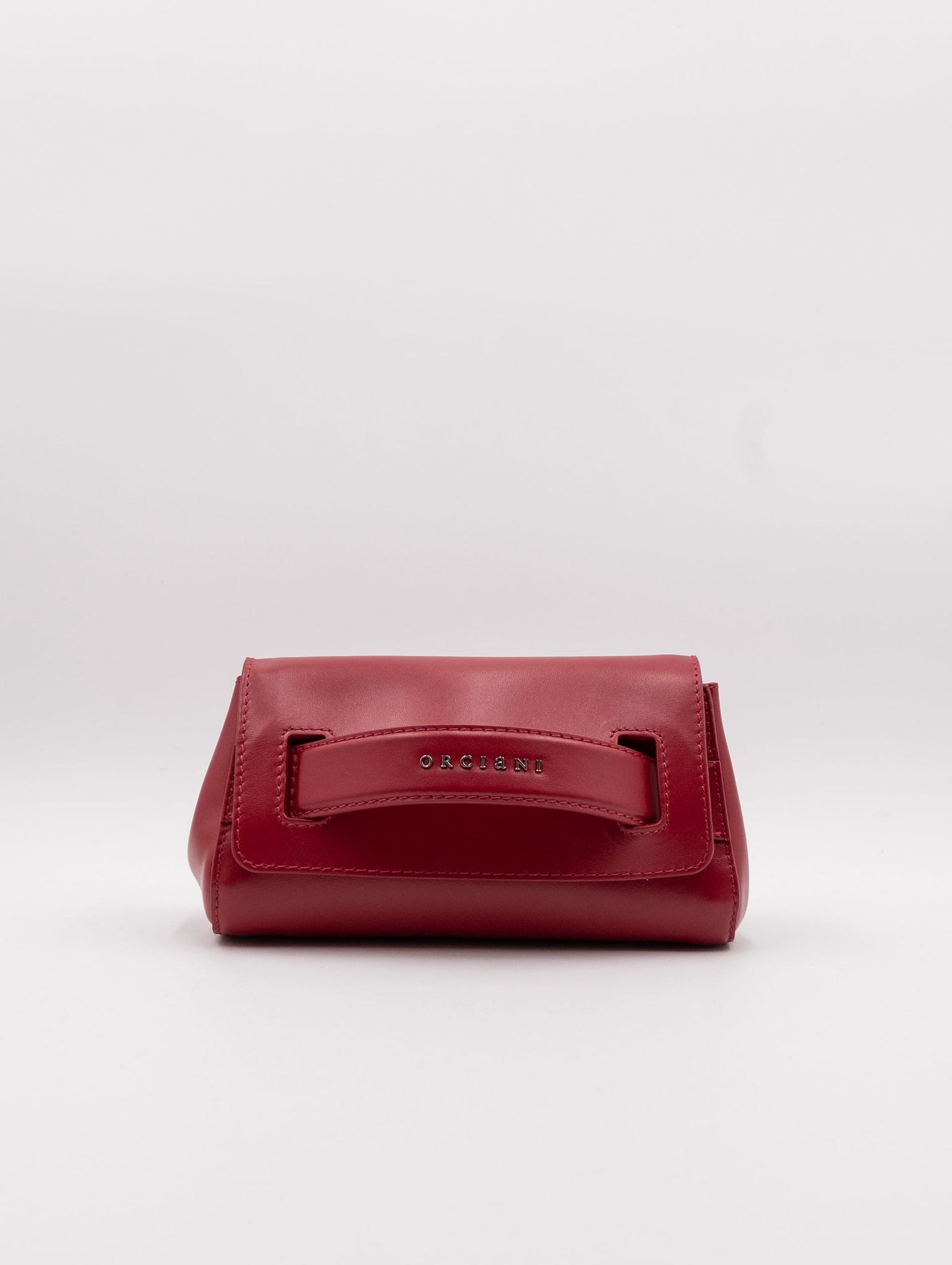 Clutch Gossip Vanity Orciani in Pelle Rosso