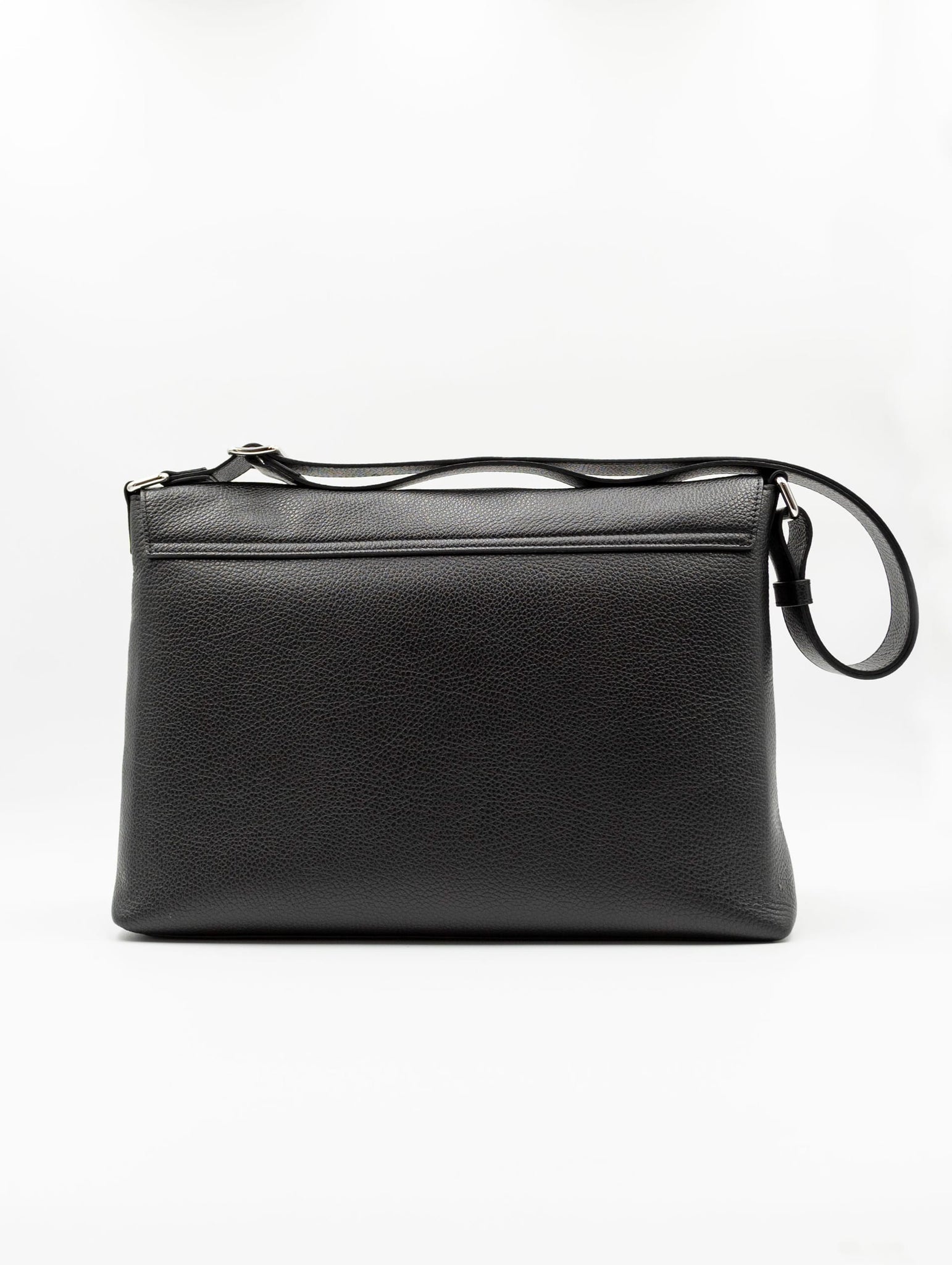 Borsa Messenger Orciani in Pelle Martellata Nero