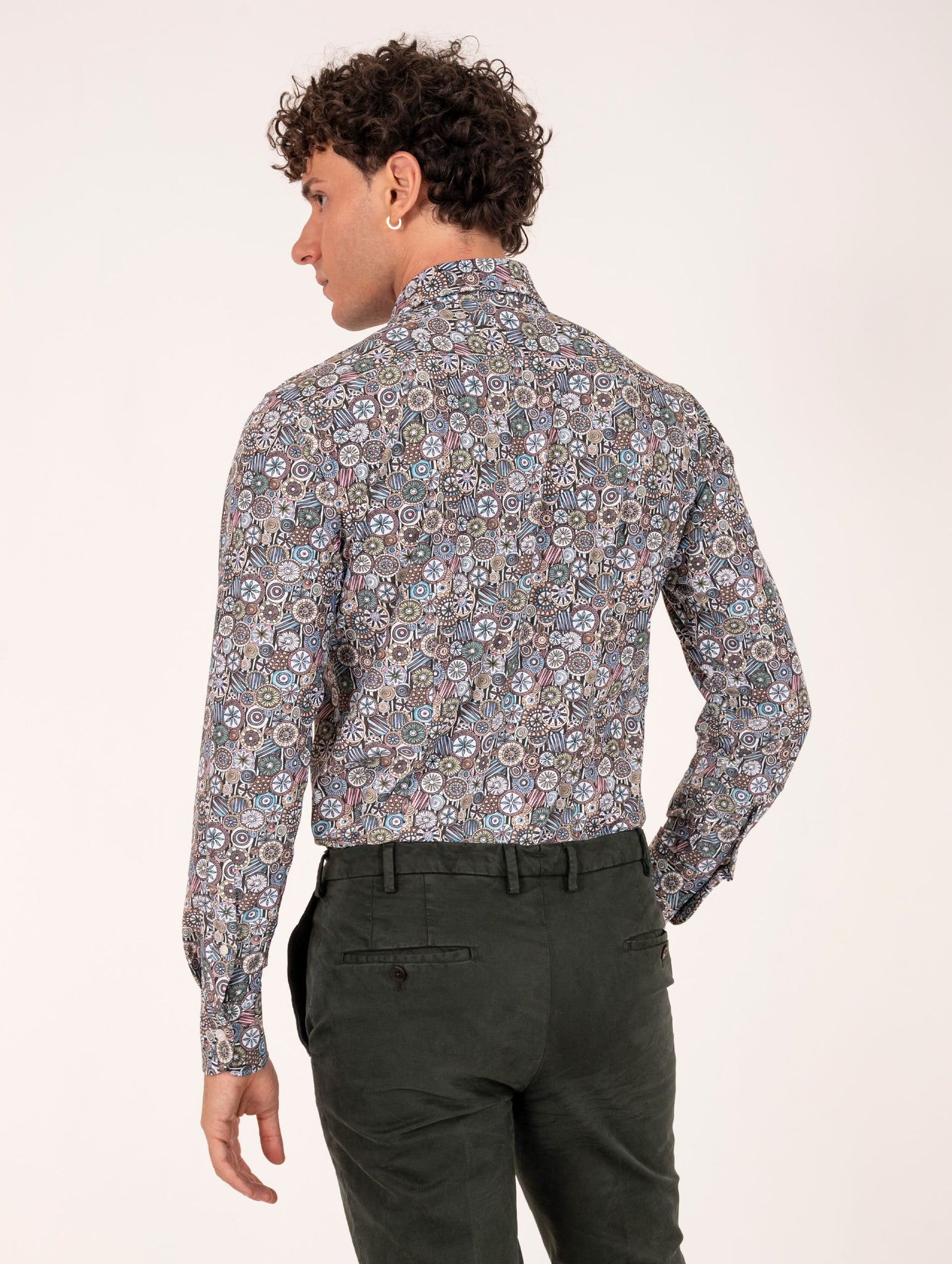 Tecno Camicia Orian Antibatterica Fantasia Multicolor