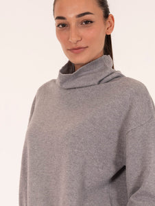 Pull Dolcevita Peserico in Lana e Cachemire Lurex Grigio