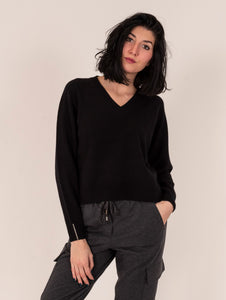 Maglia Peserico in Lana, Seta e Cashmere Nero