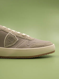 Sneakers Philippe Model Nice in Pelle e Suede Grigia