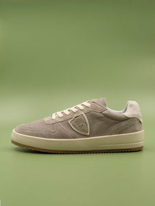 Sneakers Philippe Model Nice in Pelle e Suede Grigia