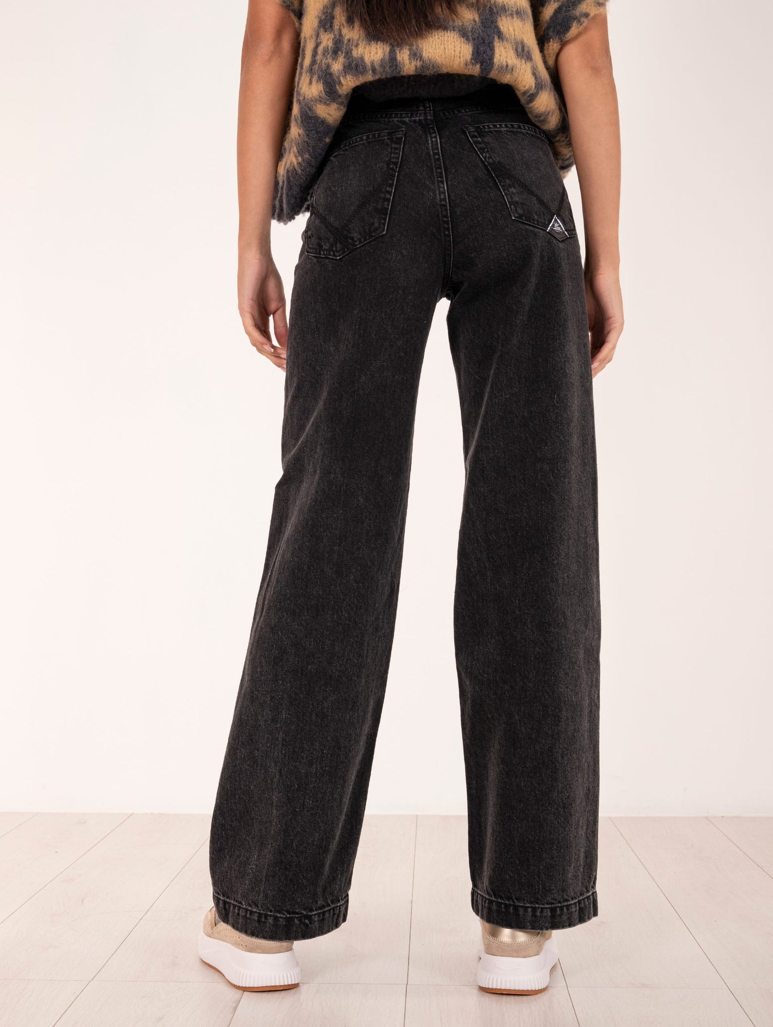 Jeans Marta Roy Roger's in Cotone Denim Black