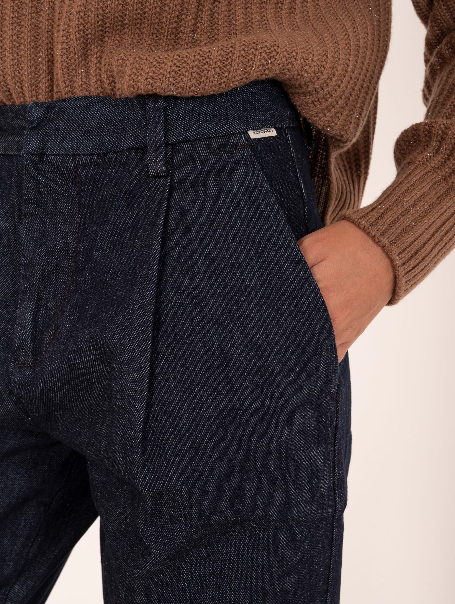 Pantalone Chino Maemi Roy Roger's in Denim Blu