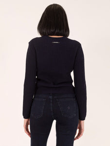 Maglia Roy Roger's in Viscosa, Lana e Cashmere Navy