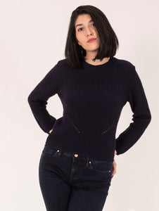 Maglia Roy Roger's in Viscosa, Lana e Cashmere Navy