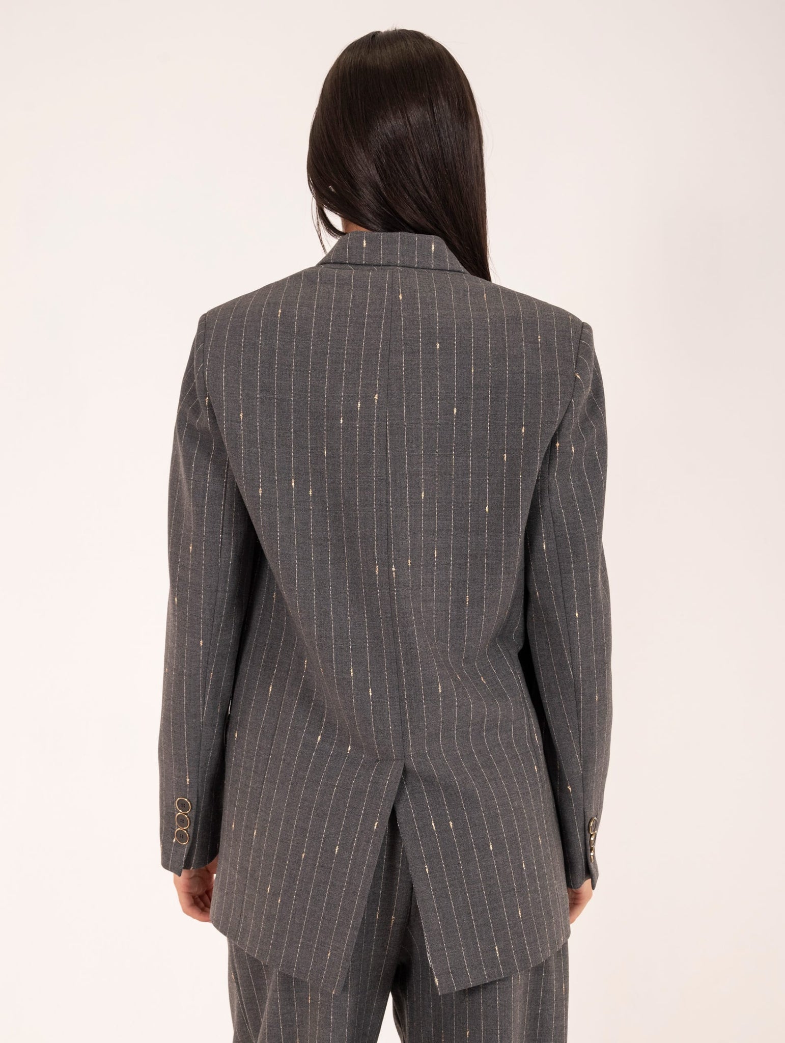 Blazer Simona Corsellini Gessato Lurex Grigio